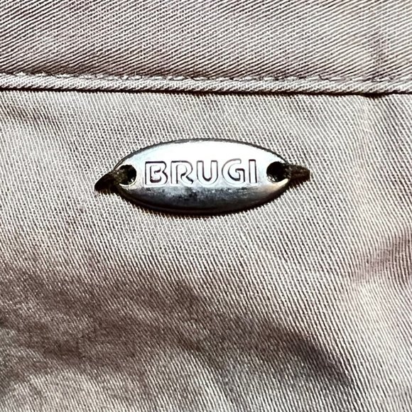 Brugi Short Mens XL Khaki Beige Casual Chino Flat Front Mid Thigh Length - Picture 12 of 12